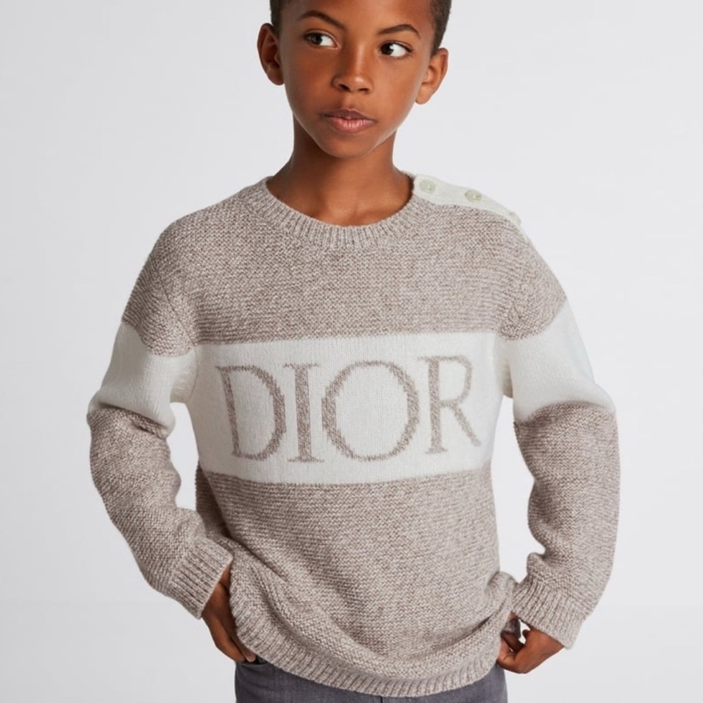 GORGEOUS CHRISTIAN DIOR Logo Cashmere Sweater